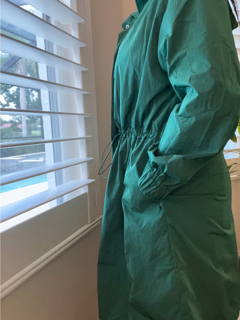Zenergy Maxi anorak rain jacket Green Women's Lightweight Hooded - Picture 3 of 10